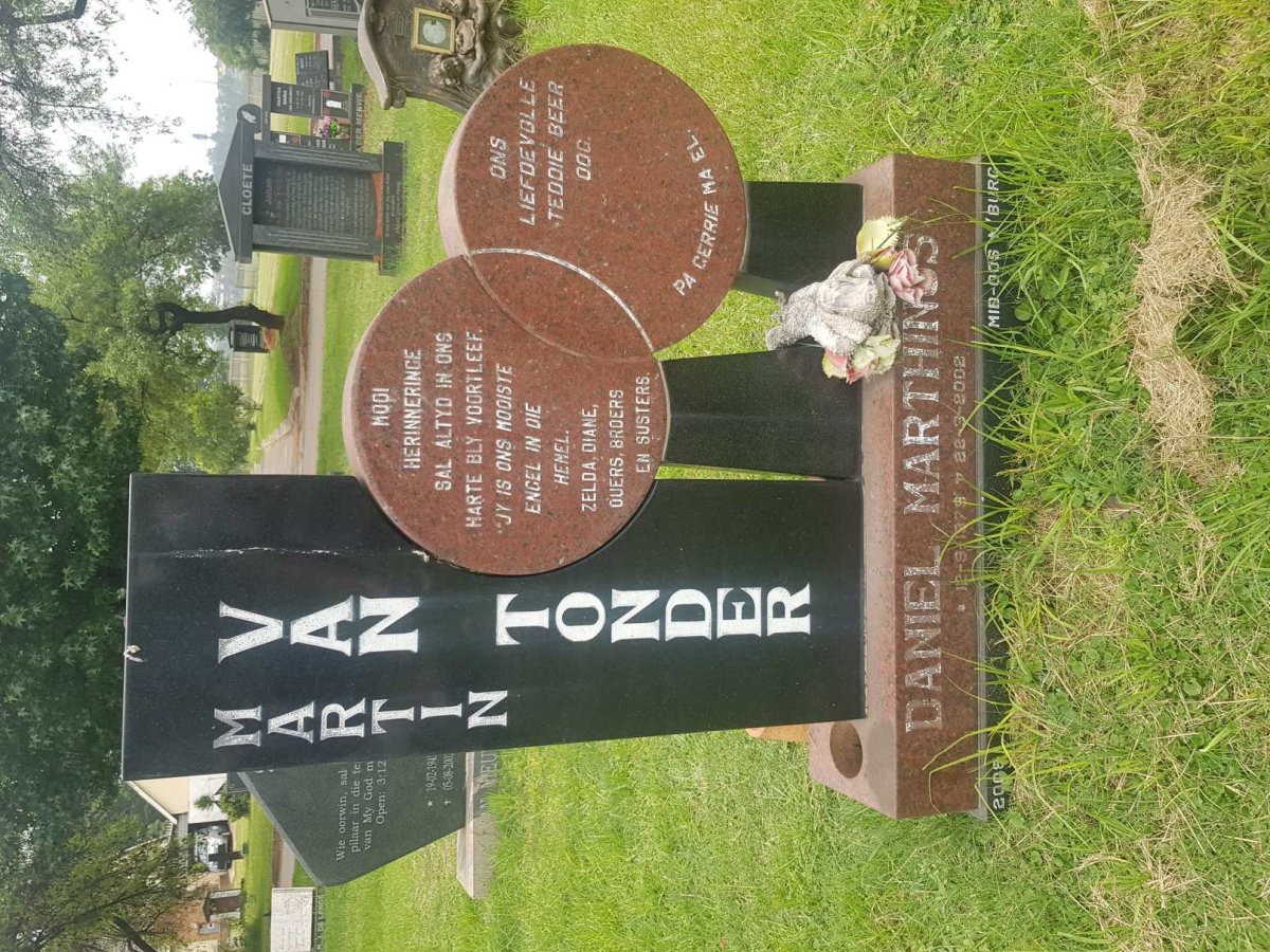 TONDER Daniel Marthinus, van 1979-2002