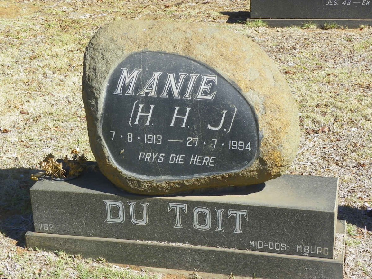 TOIT H.H.J., du 1913-1994