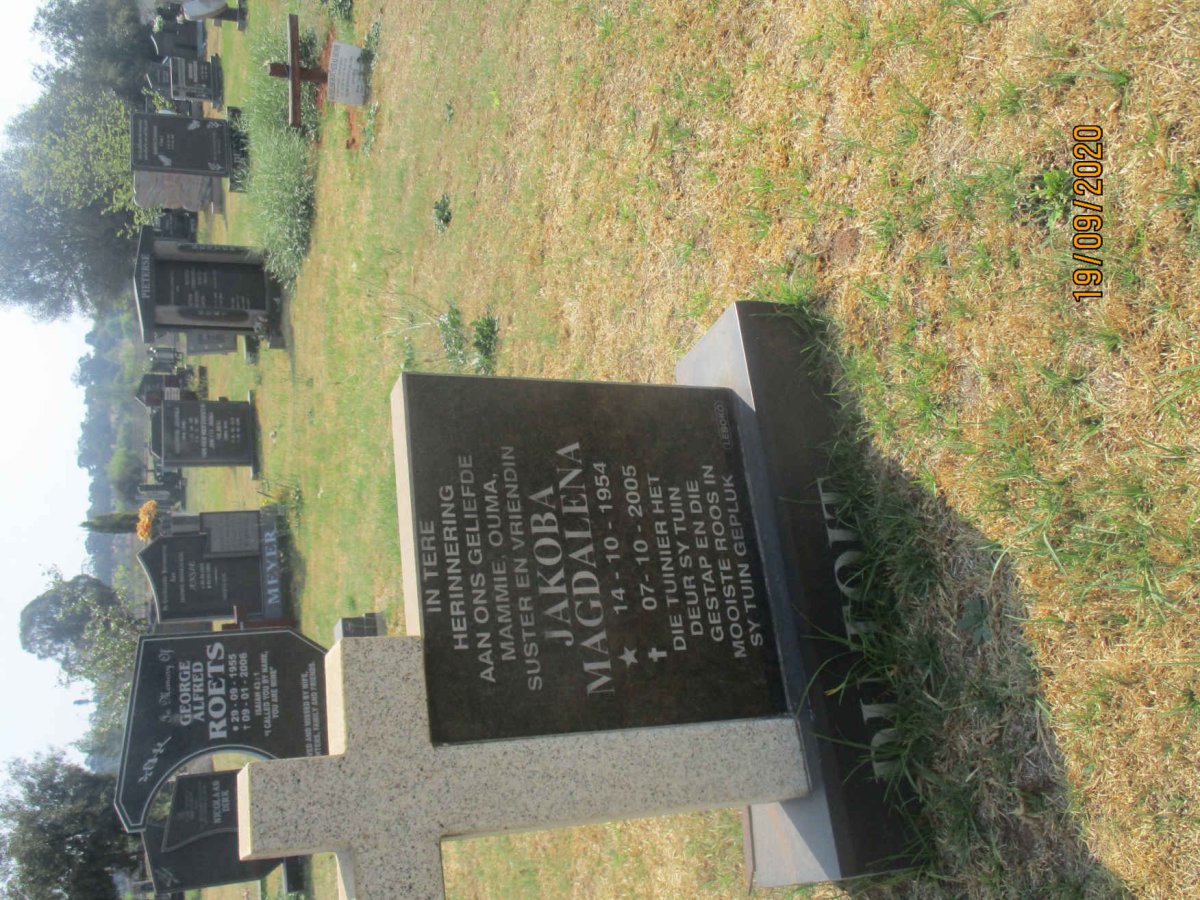 TOIT Jakoba Magdalena, du 1954-2005