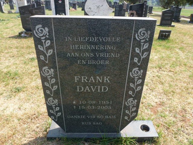 ? Frank David 1951-2005