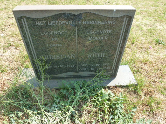 ? Christian 1924- &amp; Ruth 1930-2005