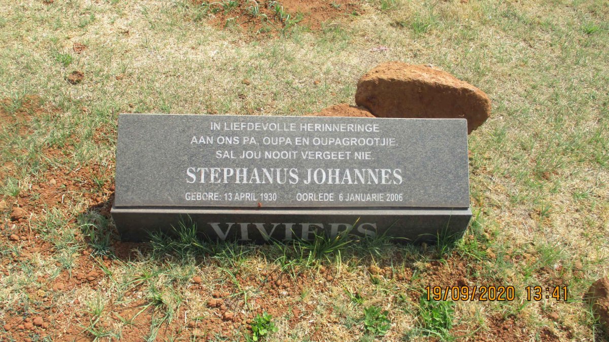 VIVIERS Stephanus Johannes 1930-2006