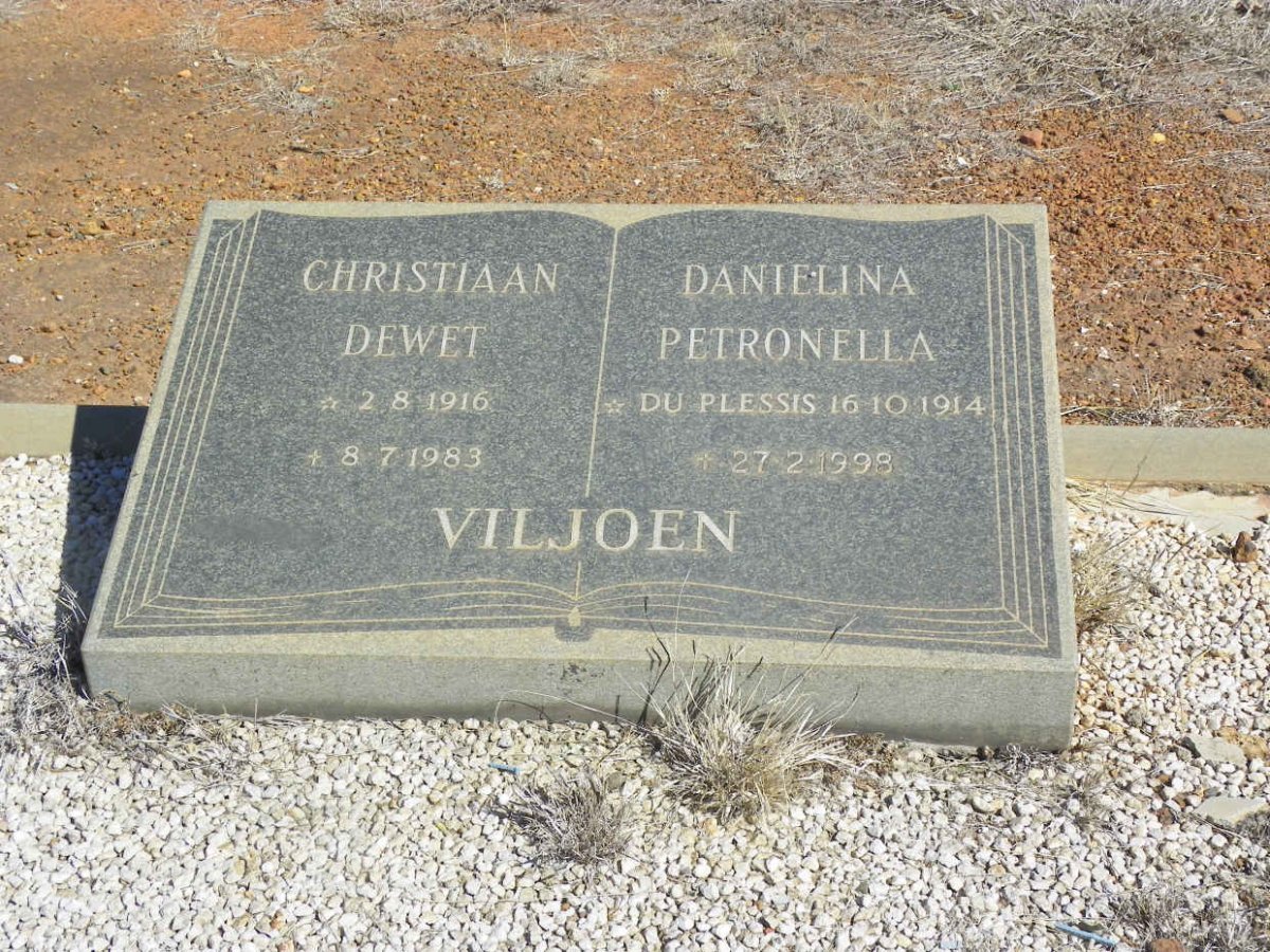VILJOEN Christiaan Dewet 1916-1983 &amp; Daniela Petronella DU PLESSIS 1914-1998
