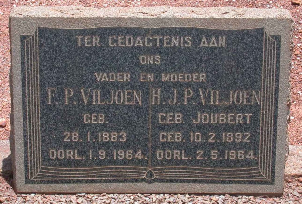 VILJOEN F.P. 1883-1964 &amp; H.J.P. JOUBERT 1892-1964