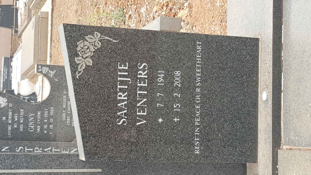 VENTERS Claude Alexander 1935-1981 &amp; Saartjie 1941-2008 #3