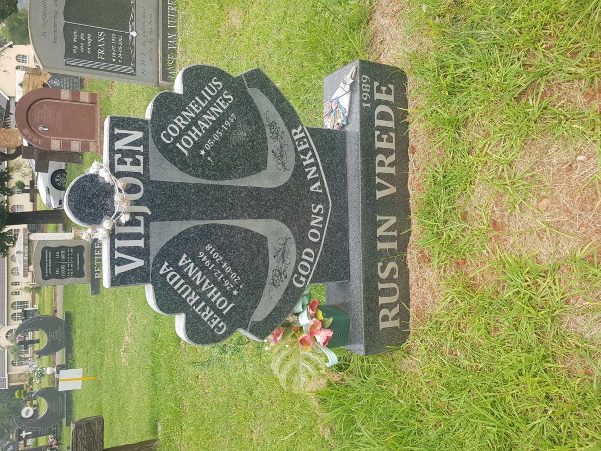 VILJOEN Cornelius Johannes 1947- &amp; Gertruida Johanna 1946-2018