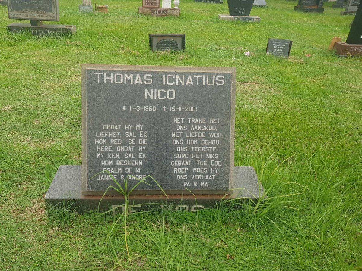 VOS Thomas Ignatius Nico, de 1950-2001