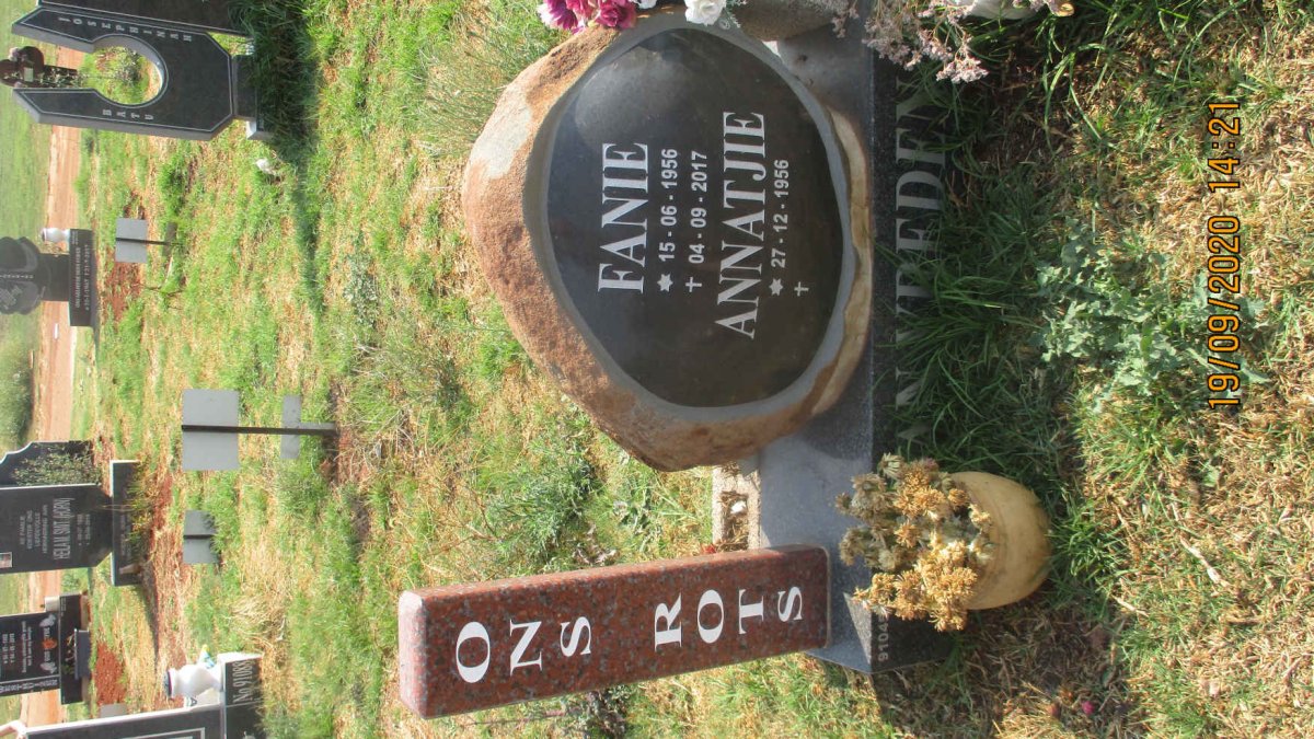 VREDEN Fanie, van 1956-2017 &amp; Annatjie 1956-
