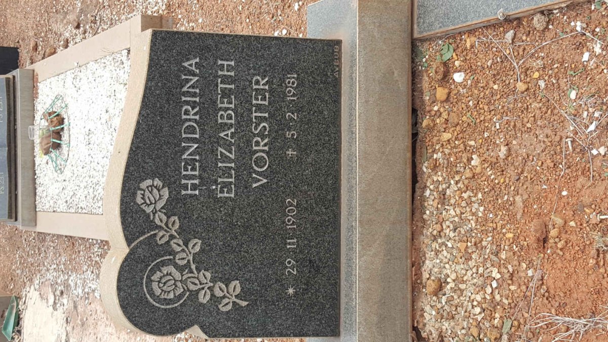 VORSTER Hendrina Elizabeth 1902-1981