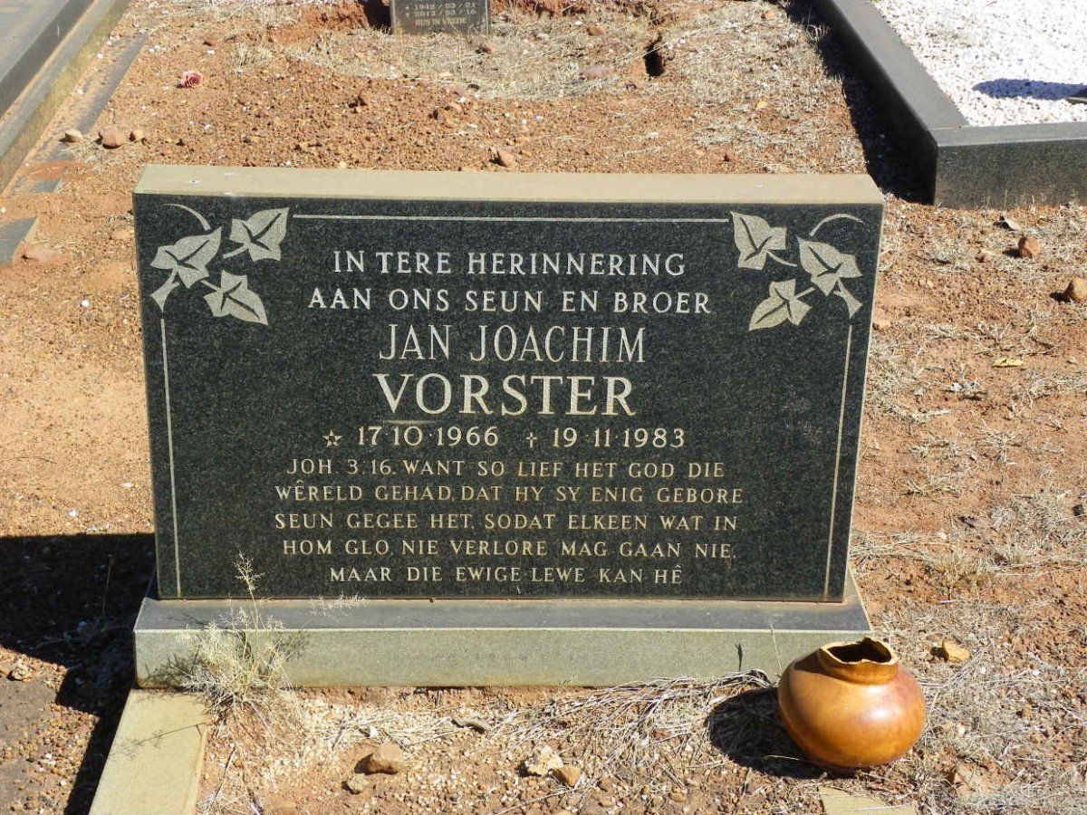 VORSTER Jan Joachim 1966-1983