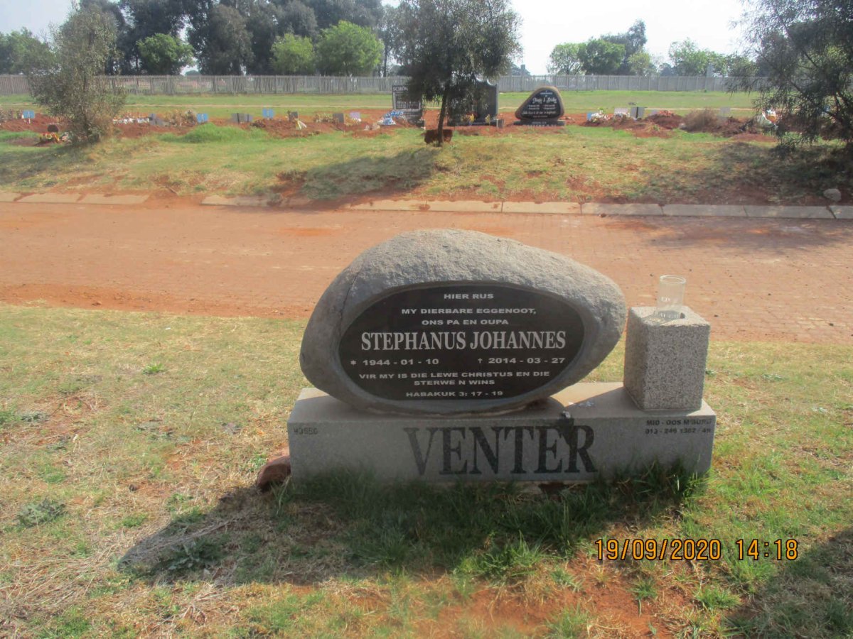 VENTER Stephanus Johannes 1944-2014