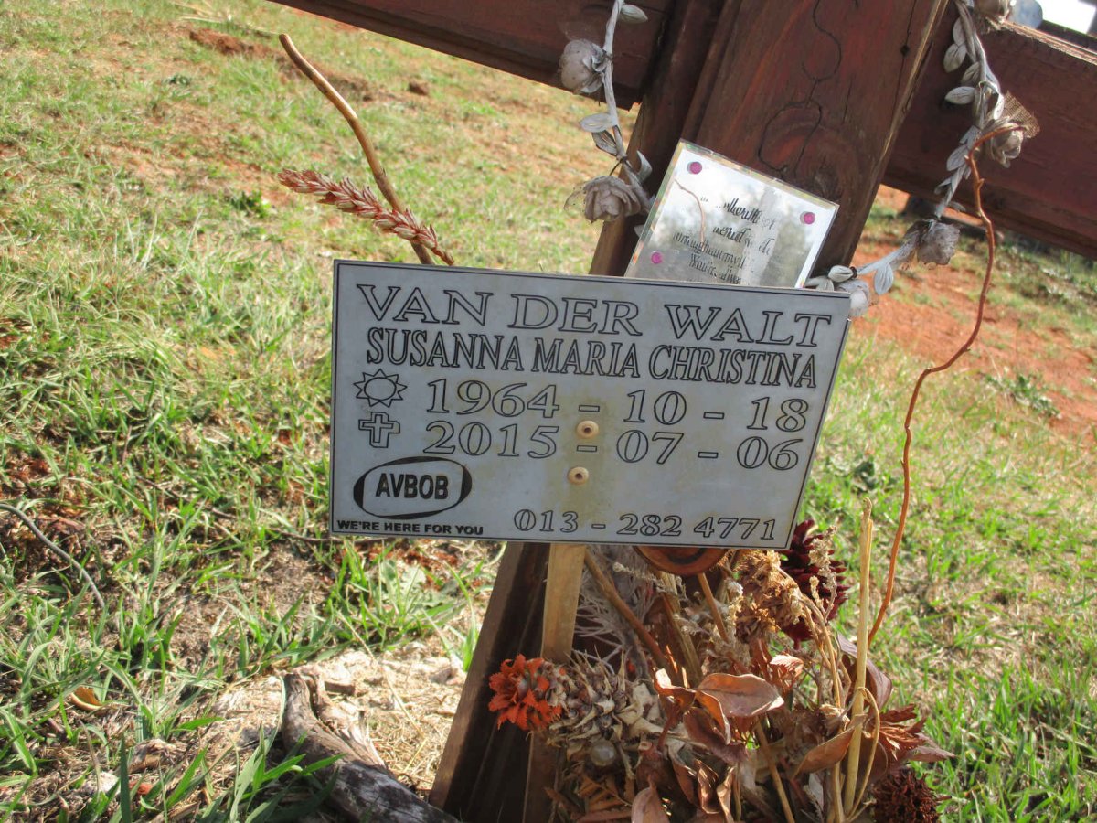 WALT Susanna Maria Christina, van der 1964-2015