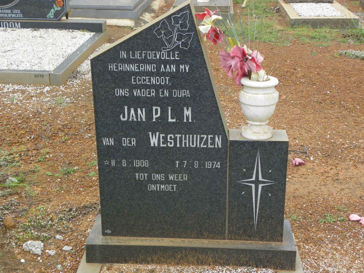 WESTHUIZEN Jan P.L.M., van der 1908-1974