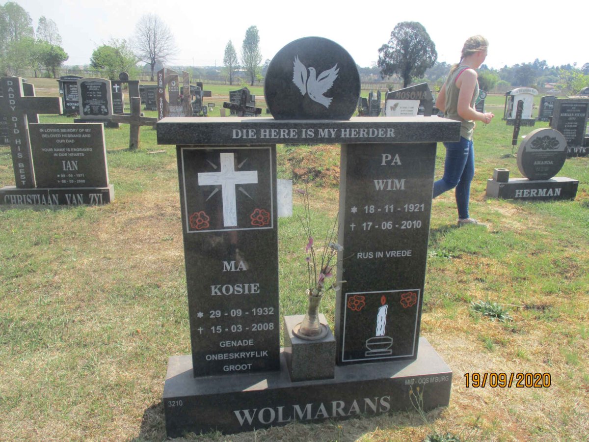 WOLMARANS Wim 1921-2010 &amp; Kosie 1932-2008