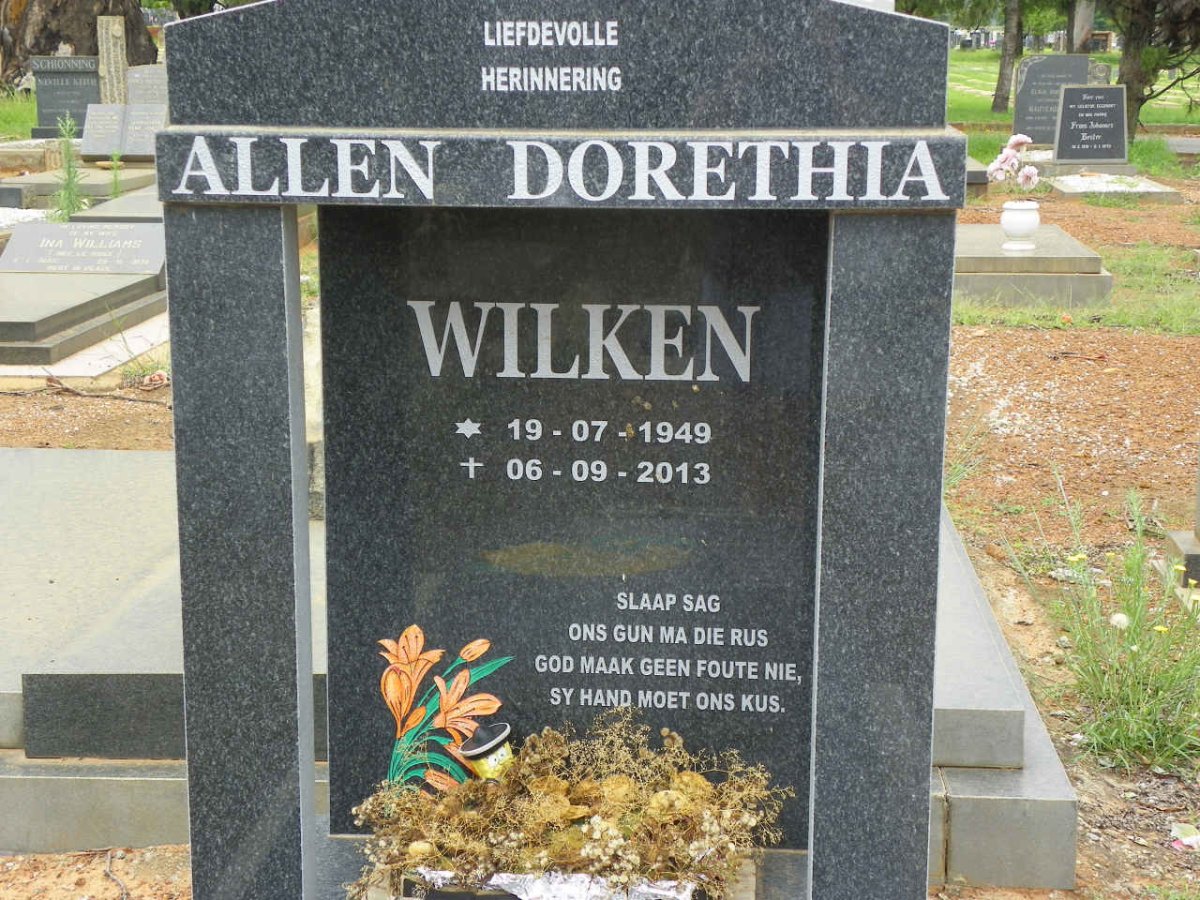 WILKEN Allen Dorethia 1949-2013