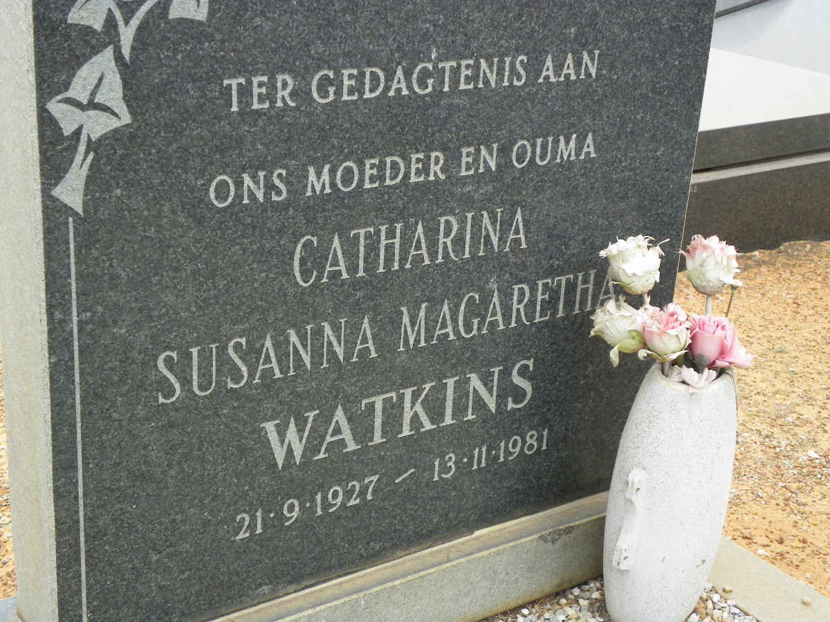 WATKINS Catharina Susanna Magaretha 1927-1981