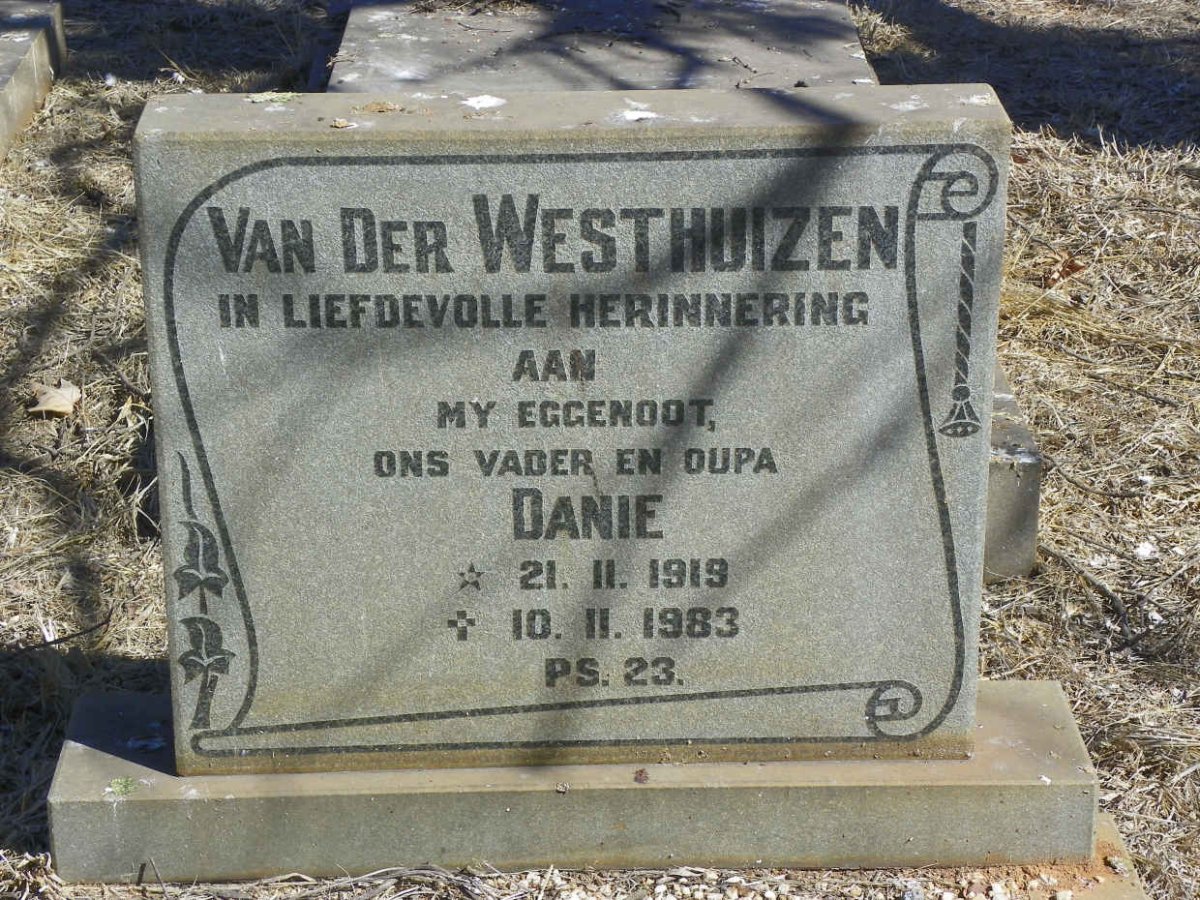 WESTHUIZEN Danie, van der 1919-1983