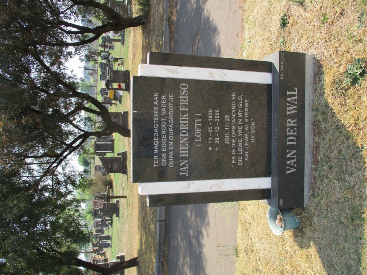 WAL Jan Hendrik Friso, van der 1926-2006