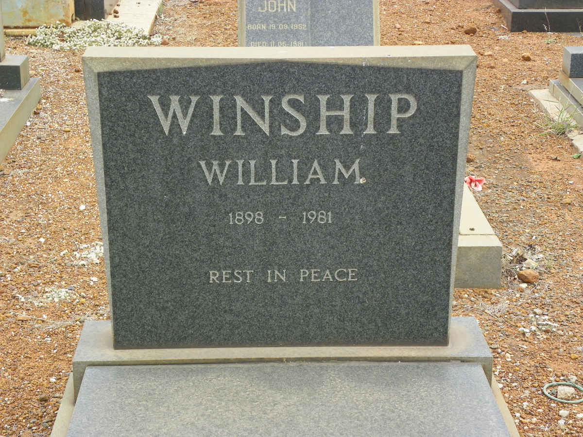 WINSHIP William 1898-1981
