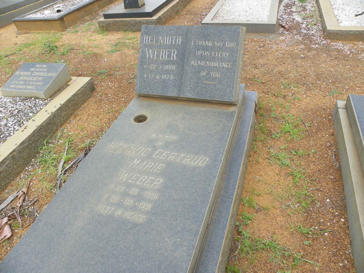 WEBER Helmuth 1899-1973 &amp; Hedwig Gertrud Marie 1908-1991