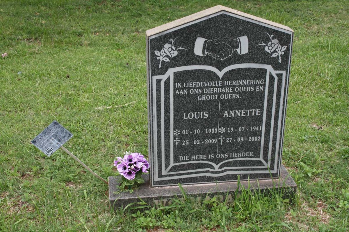 WOLMARANS Louis Jacobus Stephanus 1933–2009 & Annette 1941–2002 #1