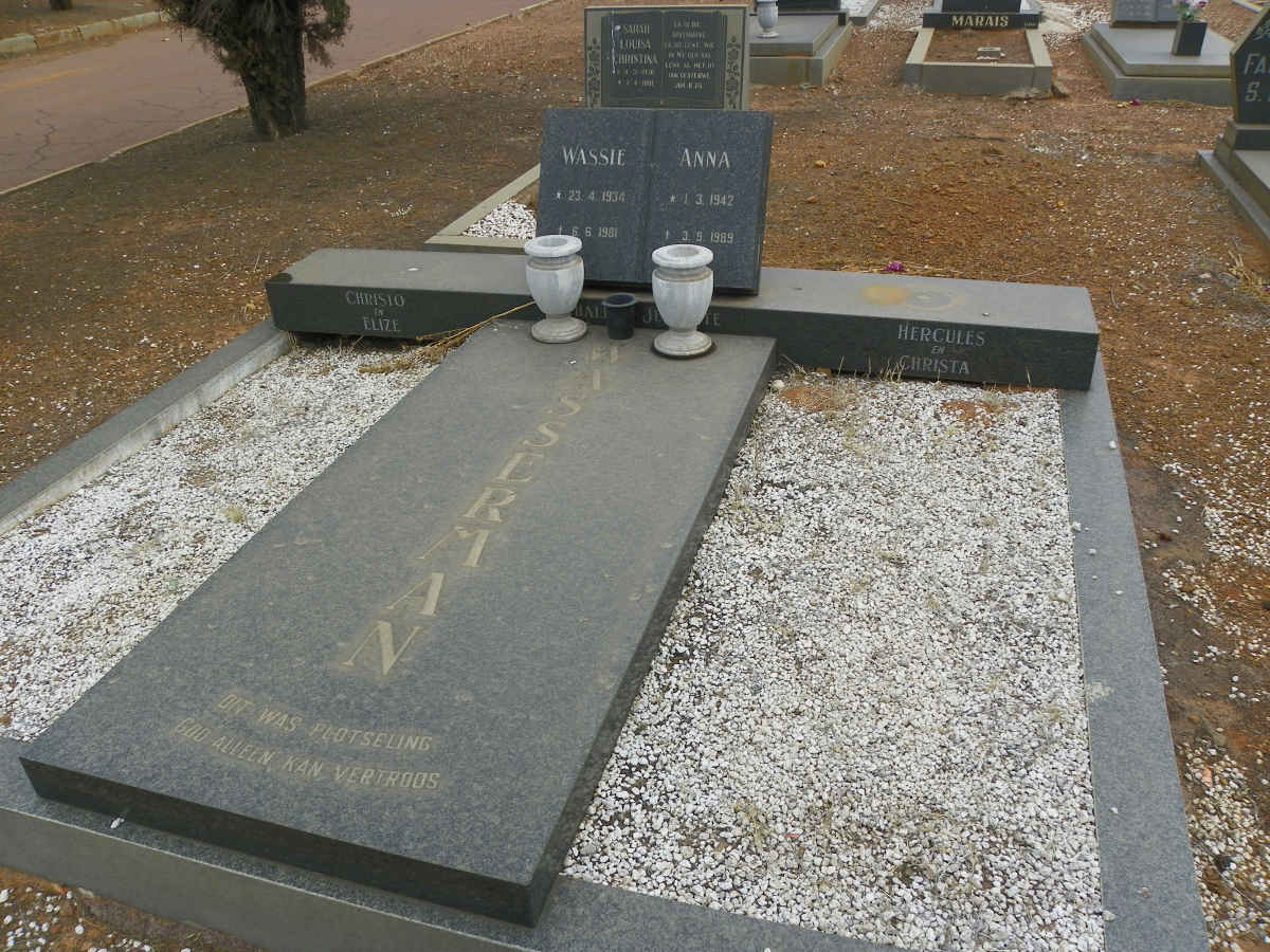 WASSERMAN Wassie 1934–1981 & Anna 1942–1989 #1