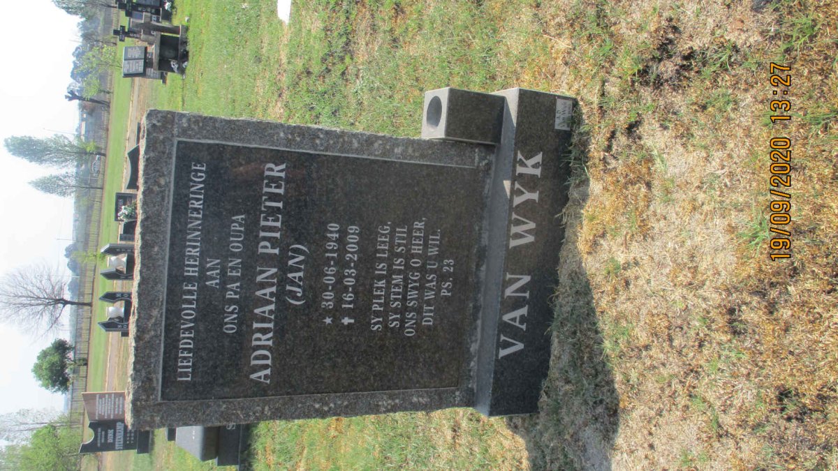 WYK Adriaan Pieter, van 1940-2009
