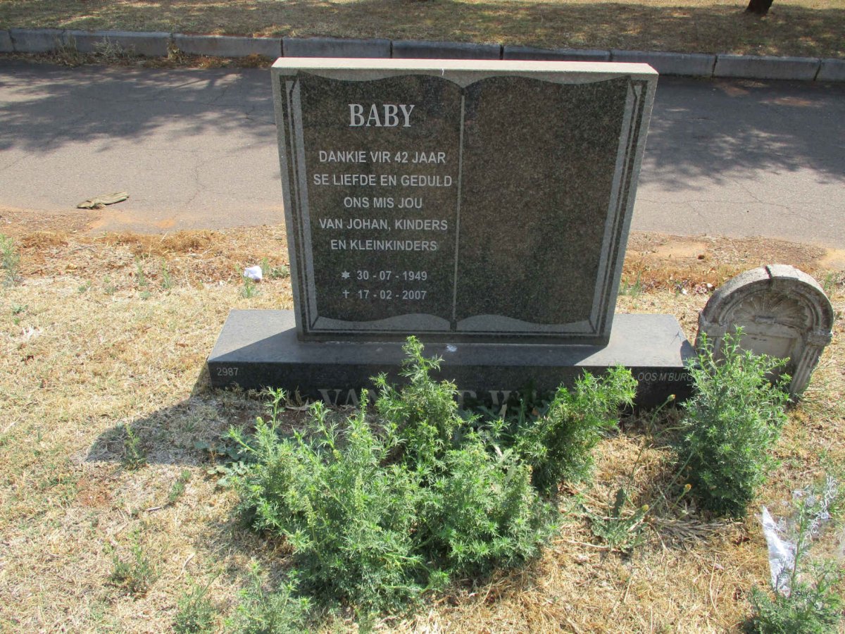 W? Baby, van der 1949-2007