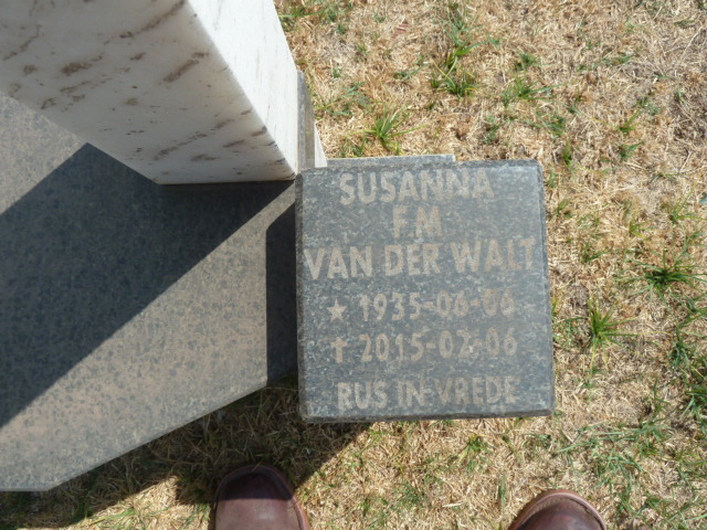 WALT Jacobus Christoffel, van der 19??–20?? & Susanna F.M. 1935–2015 #2
