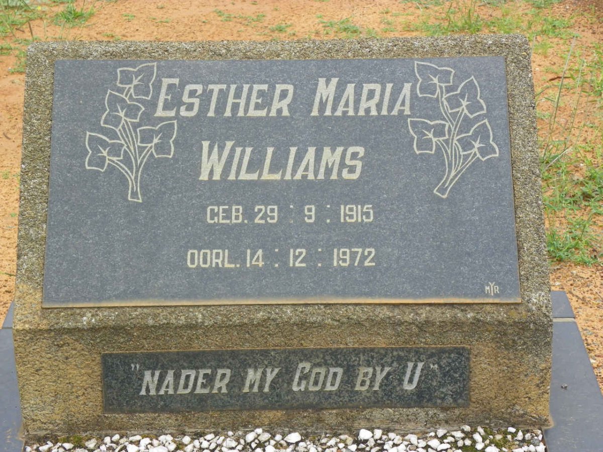 WILLIAMS Esther Maria 1915-1972