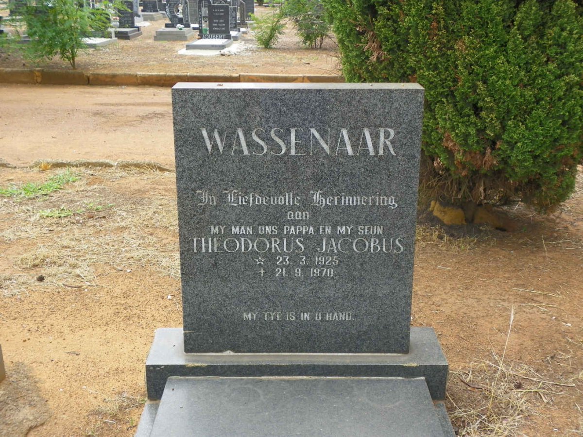 WASSENAAR Theodorus Jacobus 1925-1970