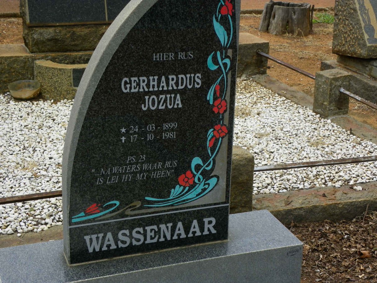 WASSENAAR Gerhardus Jozua 1899-1981