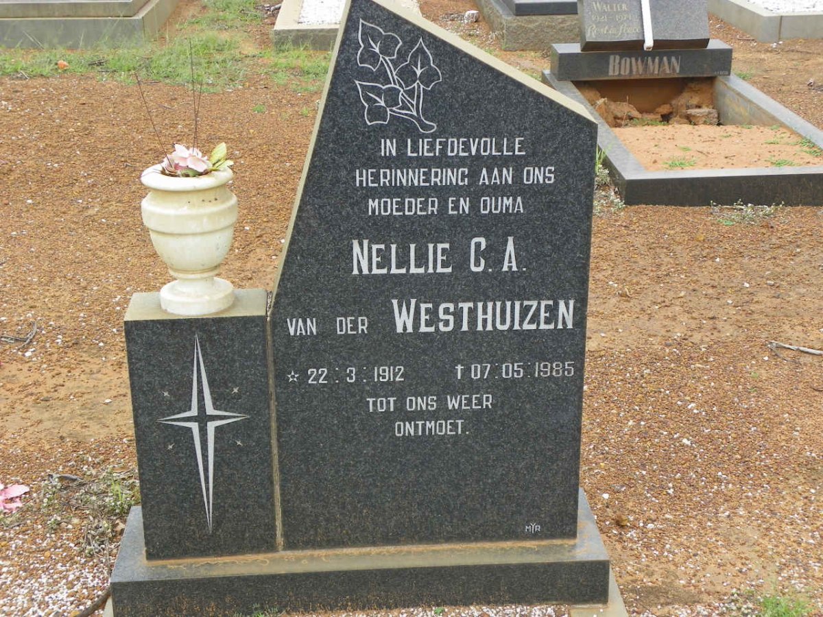 WESTHUIZEN Nellie C.A., van der 1912-1985