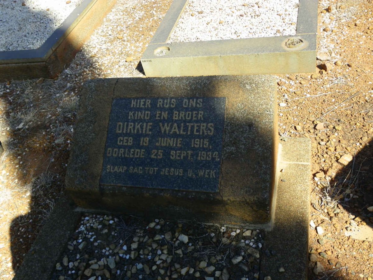 WALTERS Dirkie 1915-1934