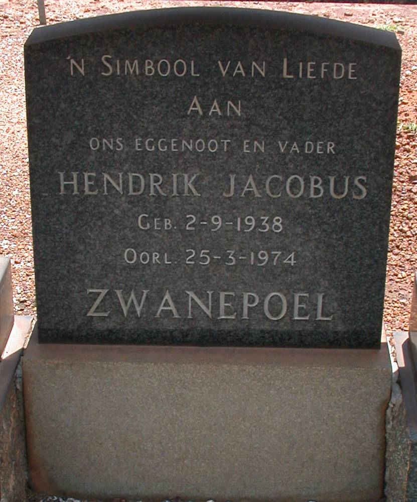 ZWANEPOEL Hendrik Jacobus 1897-1964 & Catharina Elizabeth nee COETZEE 1901-1968 :: ZWANEPOEL Hendrik Jacobus 1938-1974 #3