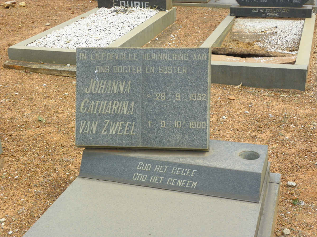 ZWEEL Johanna Catharina, van 1952-1980