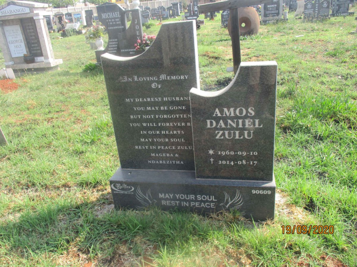 ZULU Amos Daniel 1960-2014