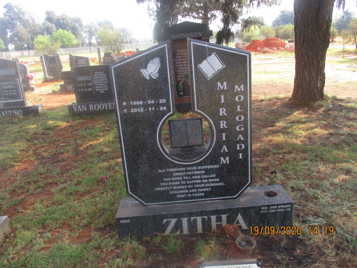 ZITHA Mirriam Mologadi 1968-2012