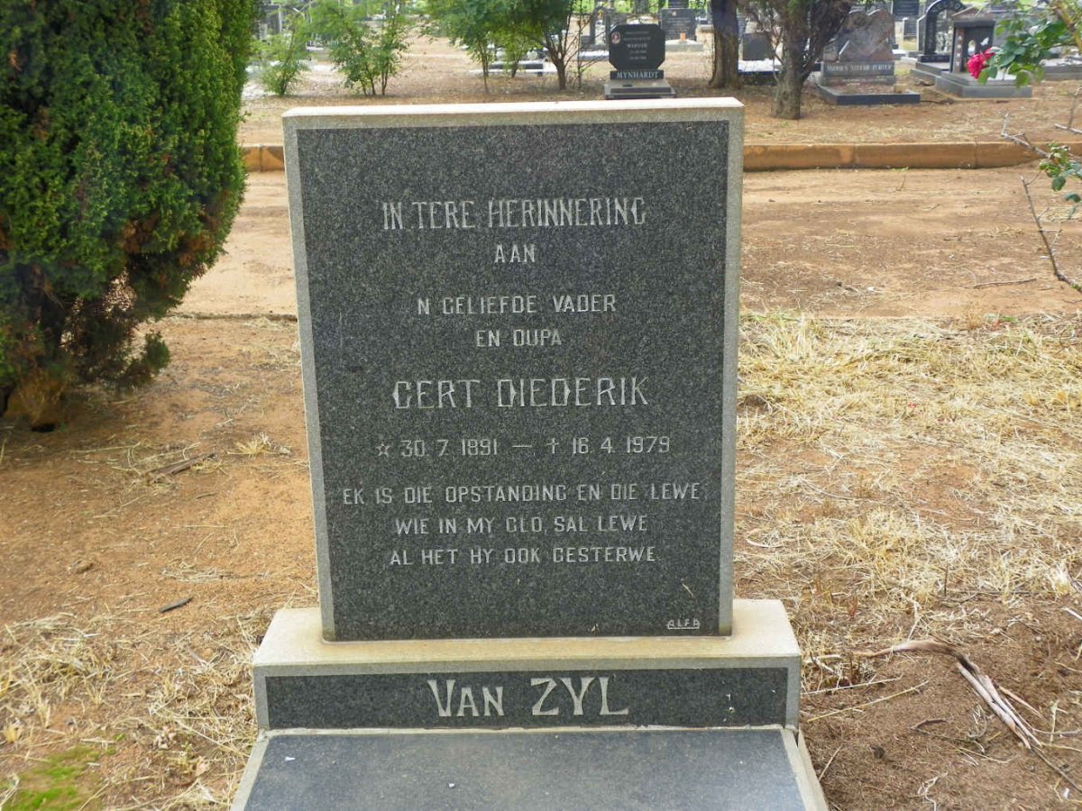 ZYL Gert Diederik, van 1891-1979