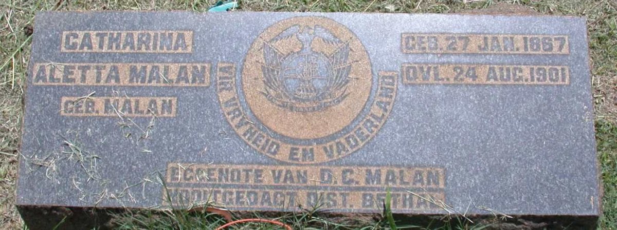 MALAN Catharina Aletta nee MALAN 1867-1901