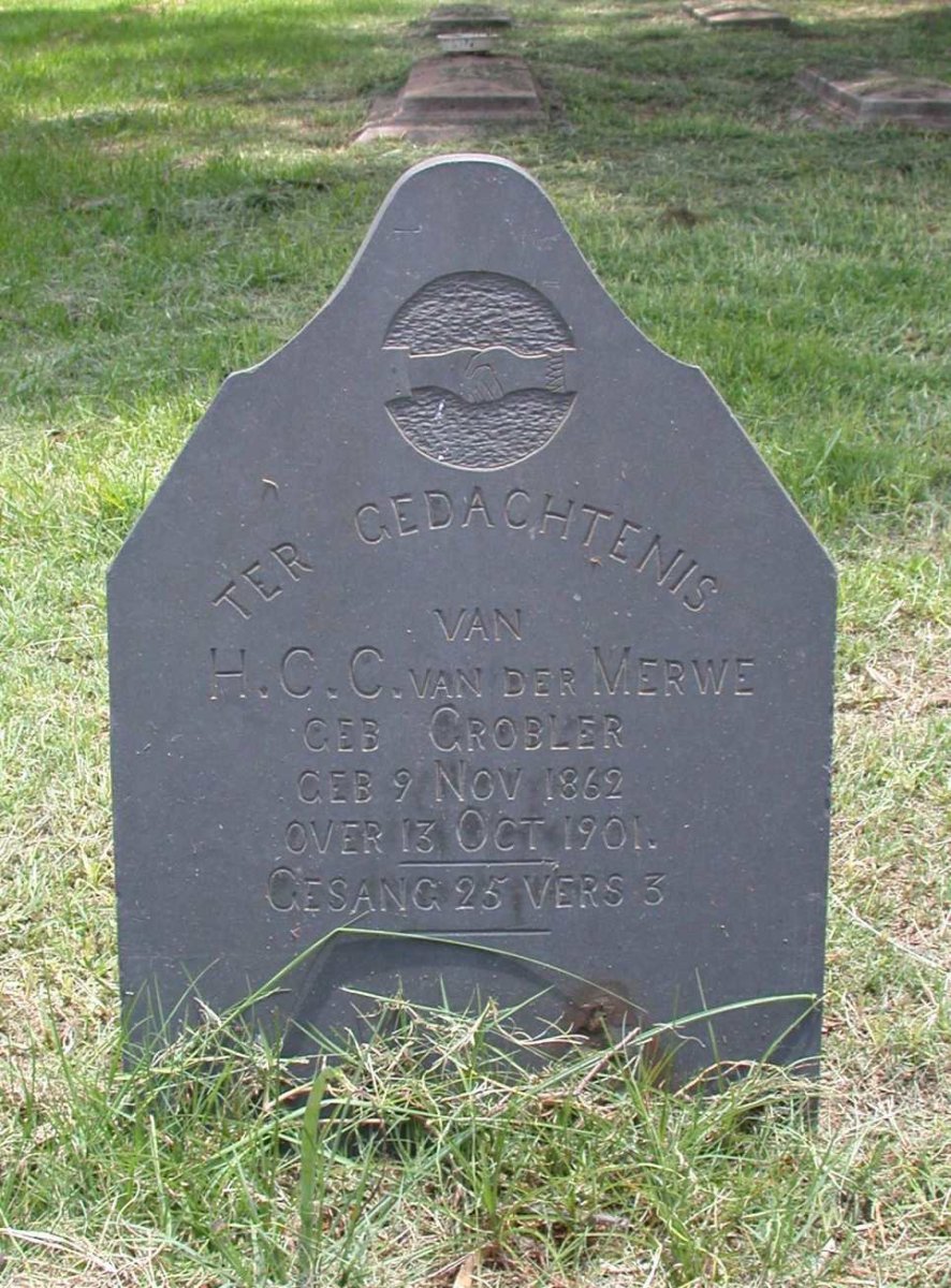 MERWE H.C.C., van der nee GROBLER 1862-1901