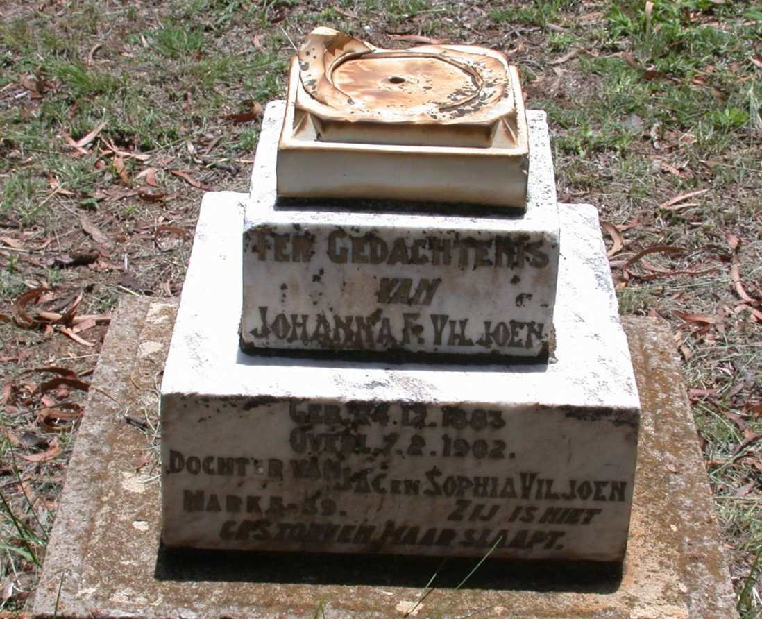 VILJOEN Johanna F.  1883-1902