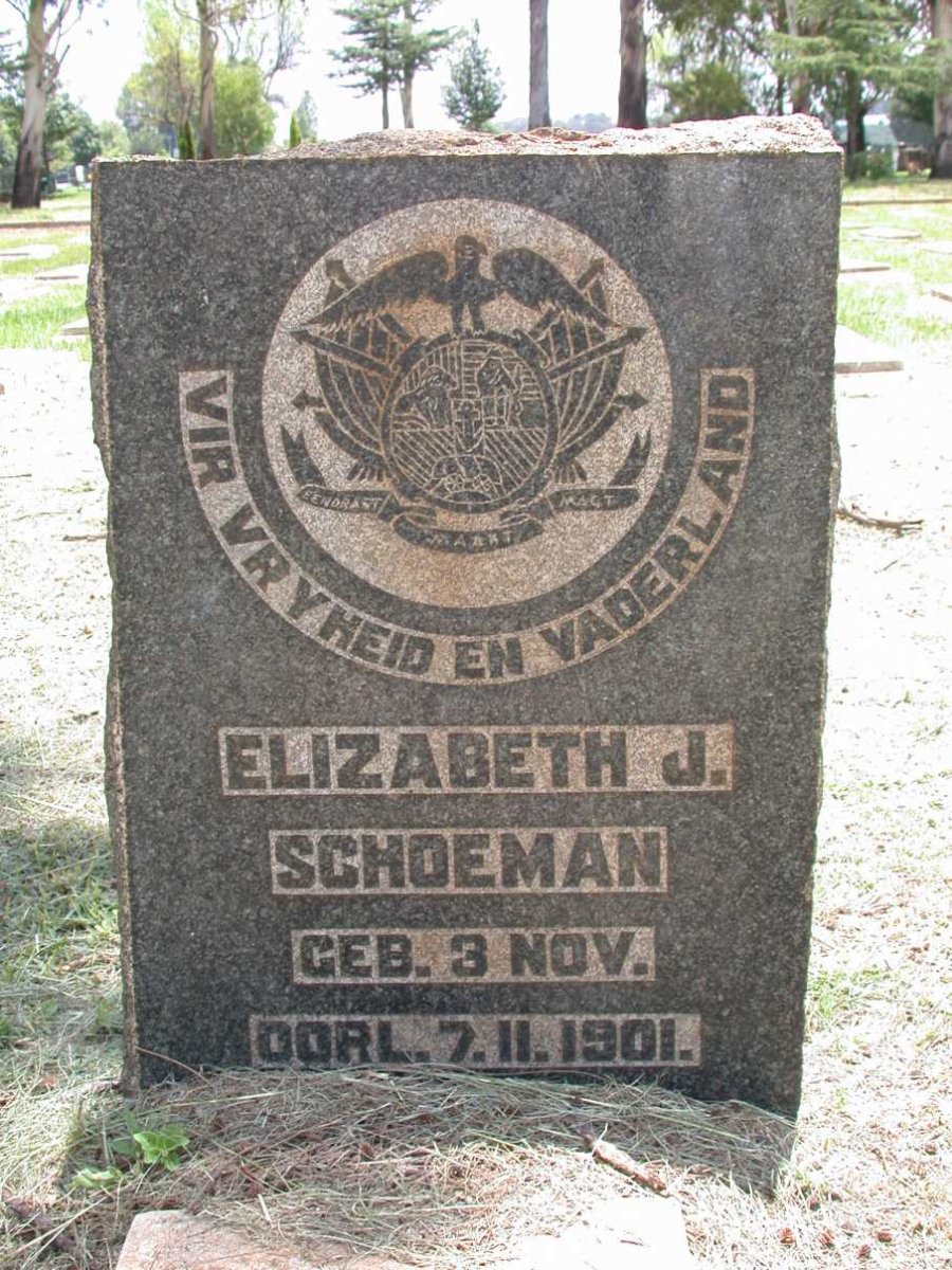SCHOEMAN Elizabeth J. 1901-1901