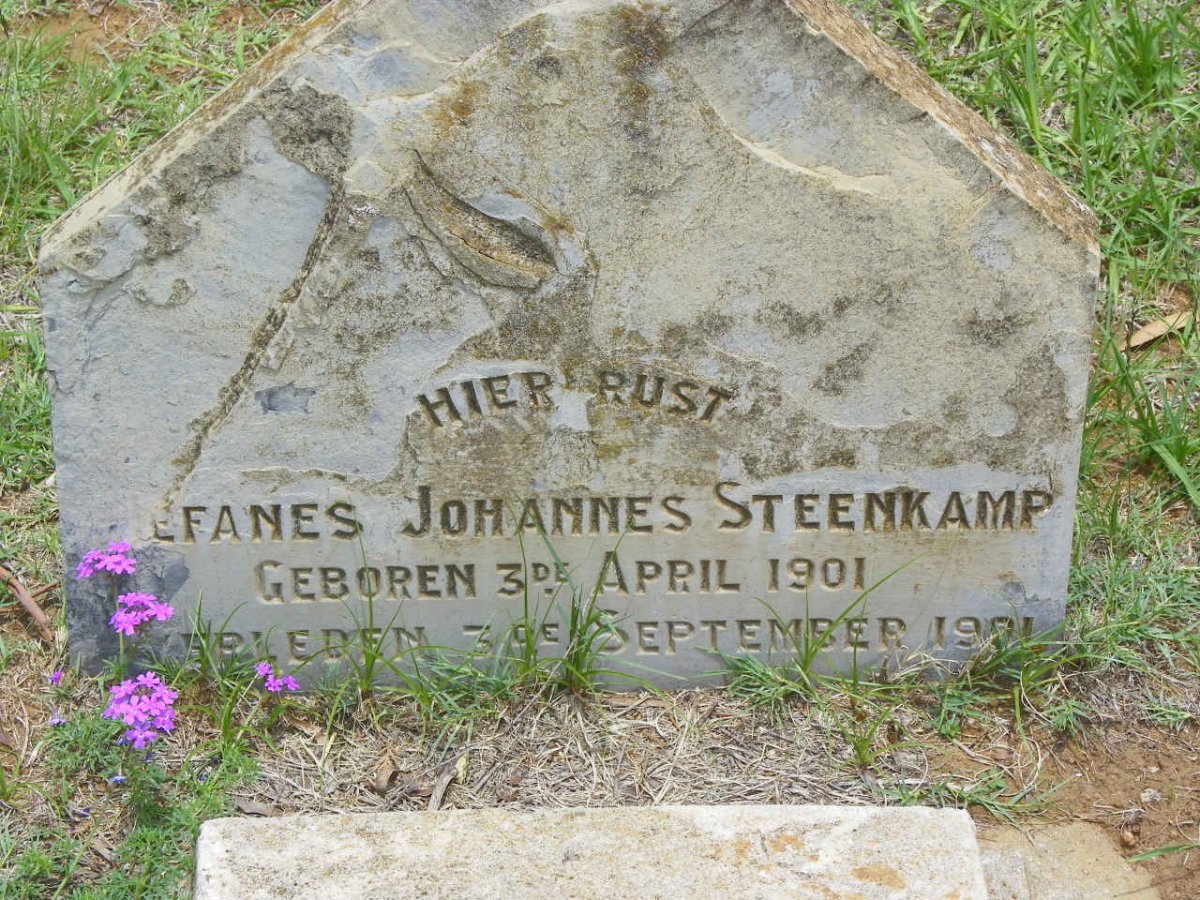 STEENKAMP ?efanes Johannes 1901-1901