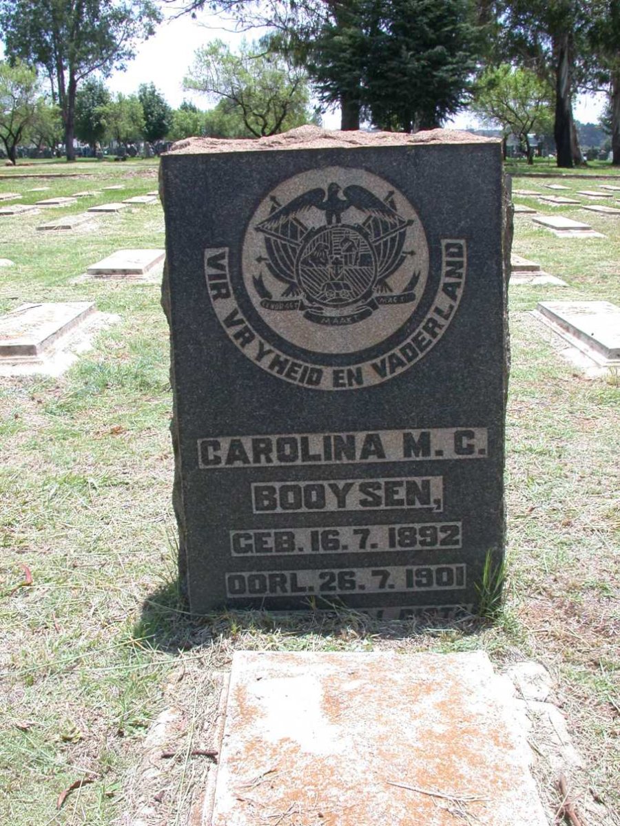 BOOYSEN Carolina M.C. 1892-1901