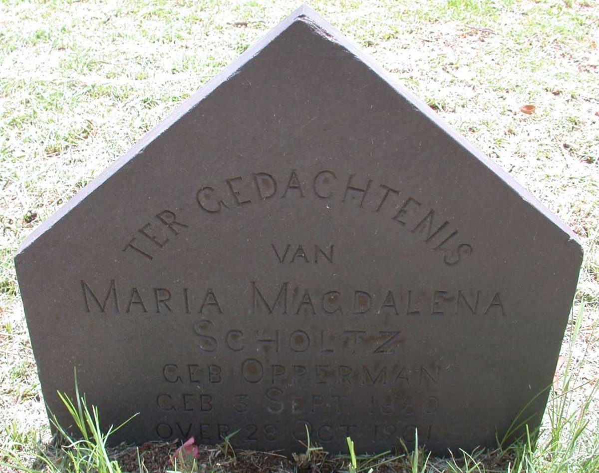 SCHOLTZ Maria Magdalena nee OPPERMAN 1880-1901