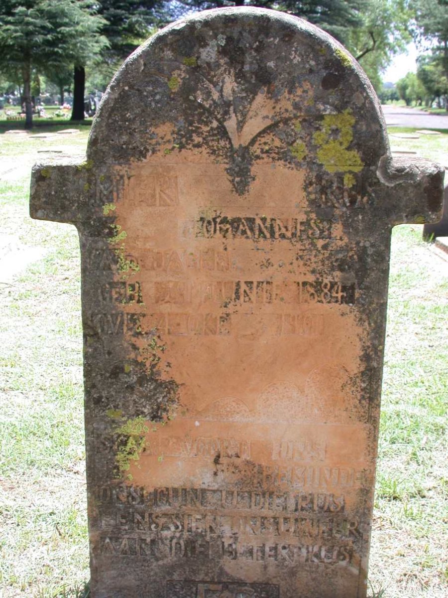 JAGER Johannes A., de 1884-1901