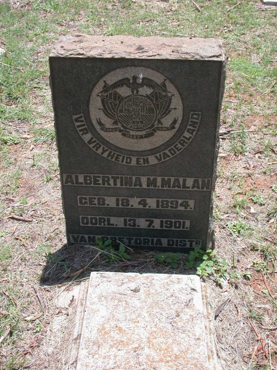 MALAN Albertina M. 1894-1901
