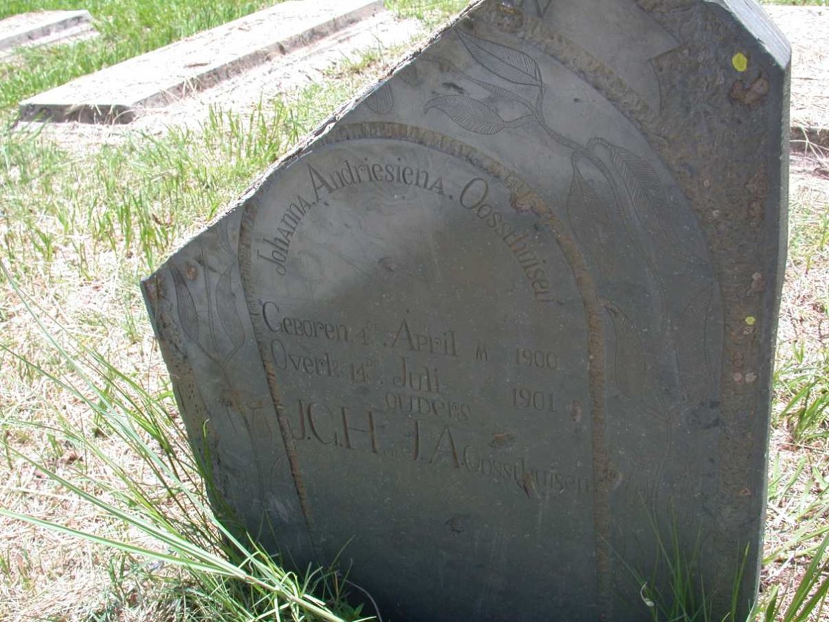 OOSSTHUISEN Johanna Andriesiena  1900-1901