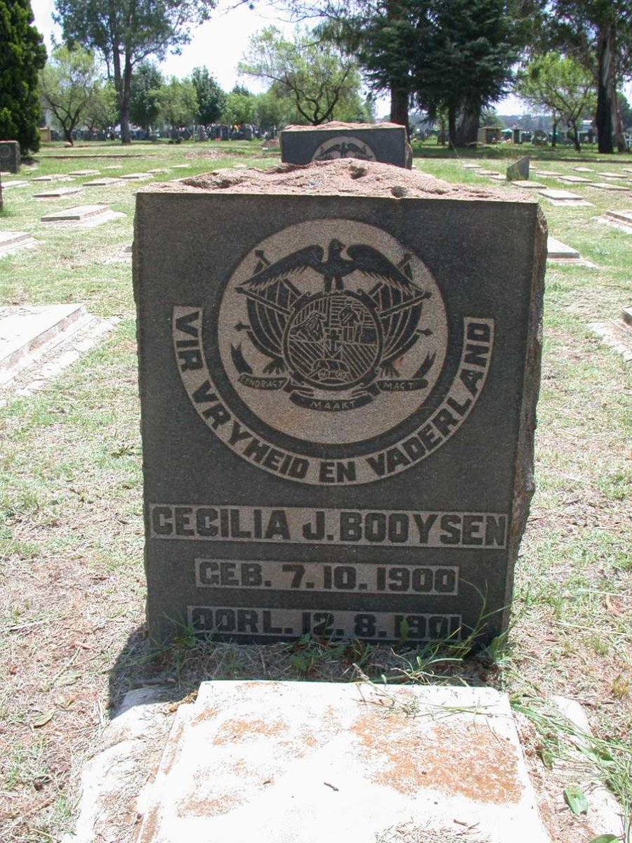 BOOYSEN Cecilia J. 1900-1901